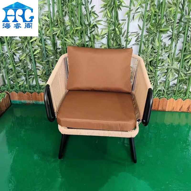 户外休闲防水防晒花园露台庭院阳台单人藤编家具藤椅沙发桌椅组合