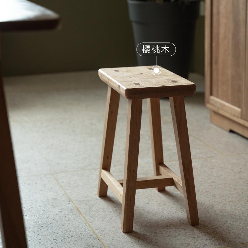 MUMO高矮吧台凳矮木长凳红橡木凳黑胡桃实凳实木条AAR凳木其w&
