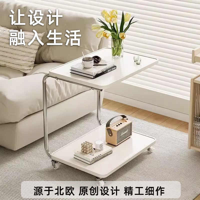 可移动沙发边几边桌带轮卧室床头置物架客厅网红小桌子迷你小茶几