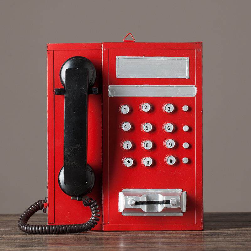 复古老式IC磁卡电话机模型摆件80年代怀旧物件家居装饰品拍照民国