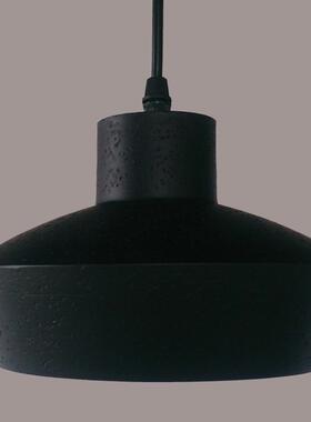 美式工业风酒吧餐厅客厅卧室单头复古黑色吊灯 破铜烂铁led树脂灯