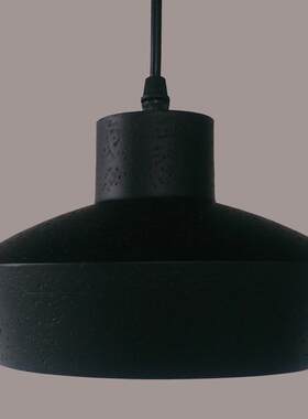 美式工业风酒吧餐厅客厅卧室单头复古黑色吊灯 破铜烂铁led树脂灯