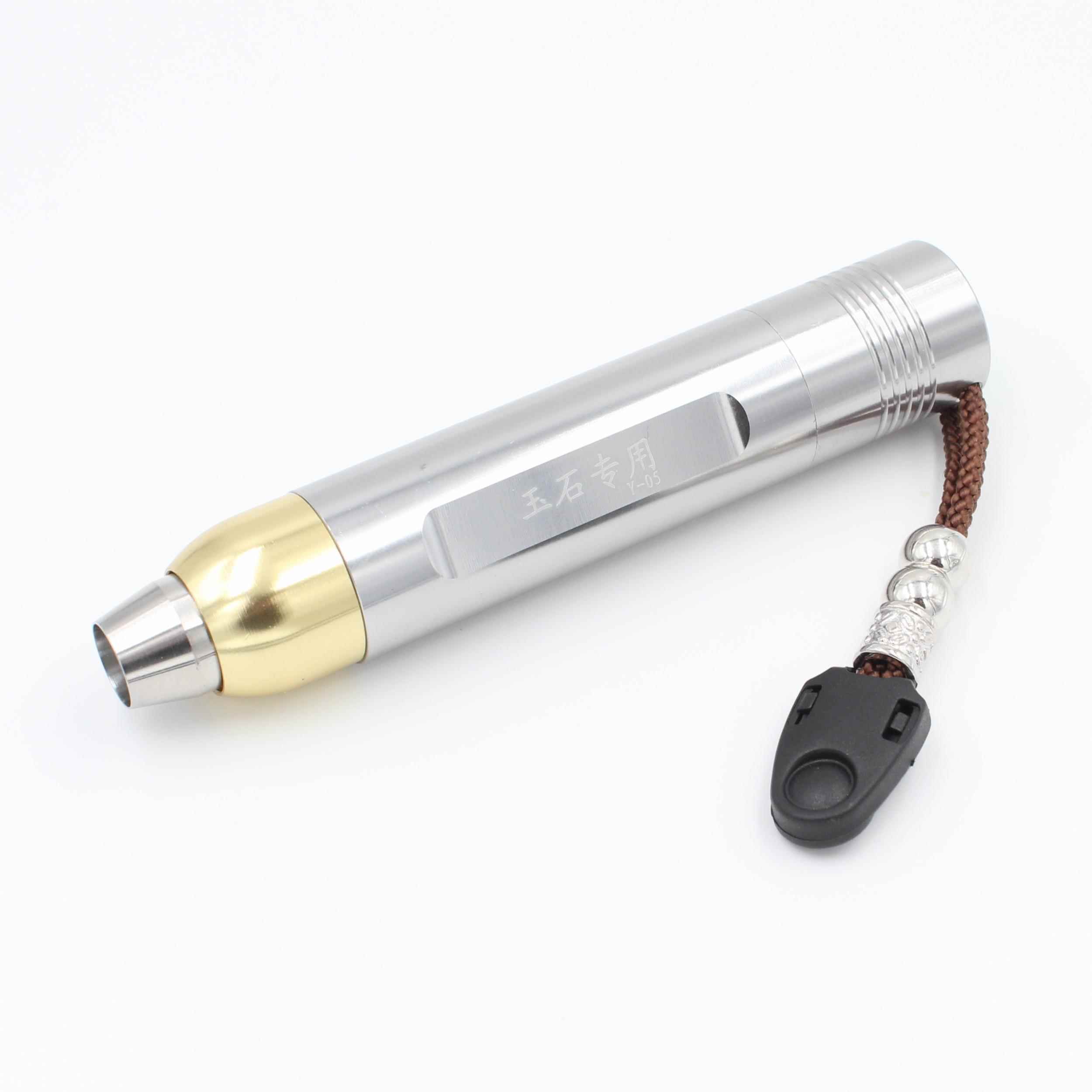 高档头部不锈钢聚小直径头1玉石鉴定手电筒白光光两档8650 照翡翠