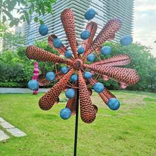 亚逊EBAY热欧美马庭彩院子天井摆插 6件设计师斑点绘艺户外铁大风