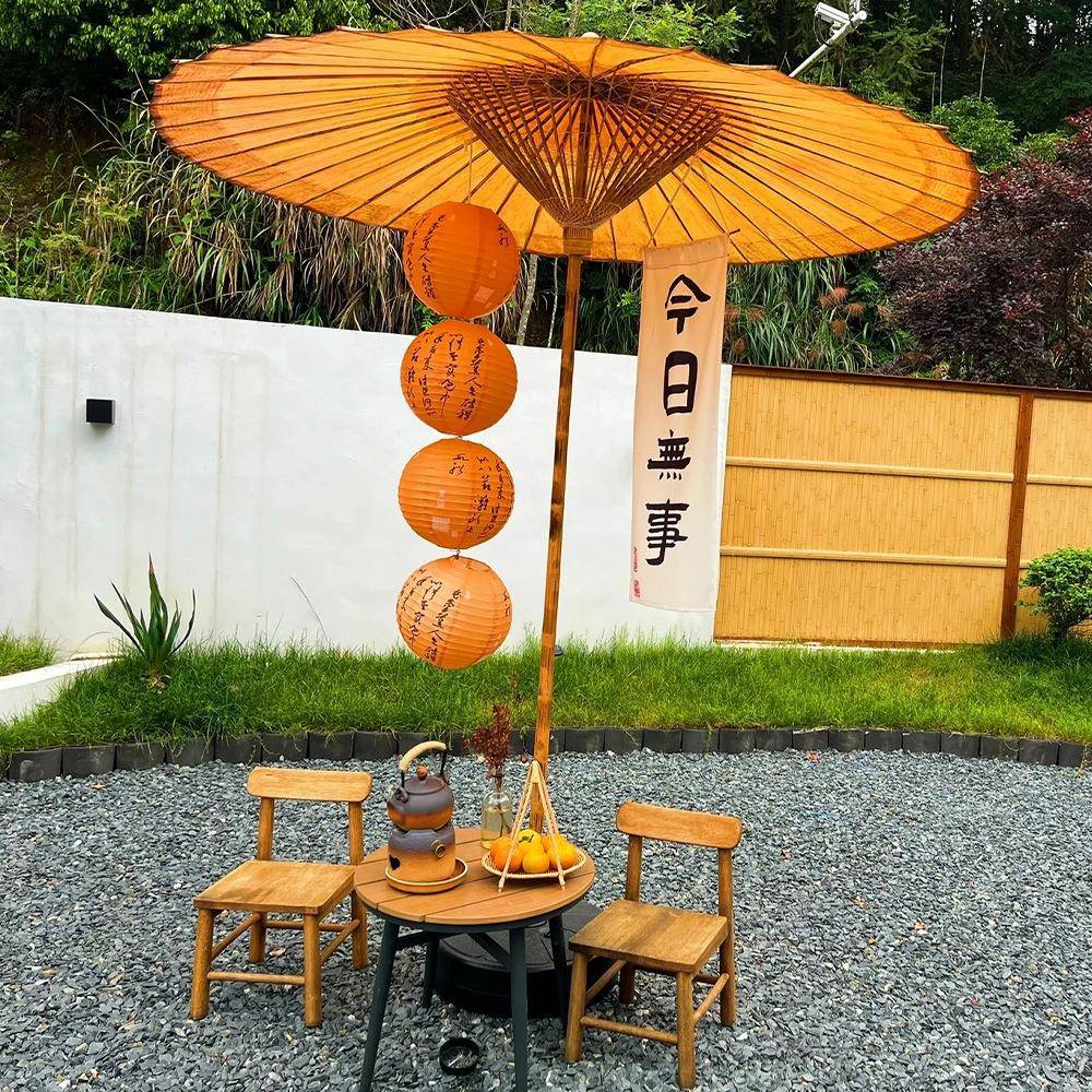 弄堂记忆伞围炉煮茶油纸大伞汉服道具伞装饰伞古典户外伞庭院伞