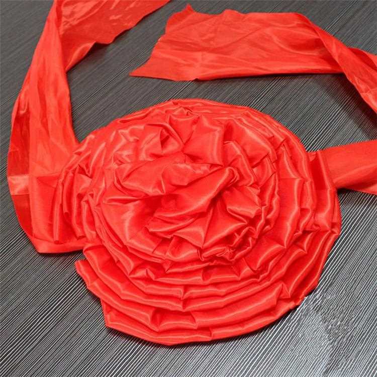 大红花球典活彩动婚庆道具剪用035品红开业婚车装饰绸缎布大庆花