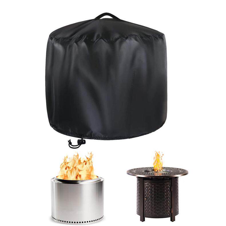 秋冬季取暖圆形火坑盖保护罩 火炉罩 火盆防尘罩 Fire Pit Cover