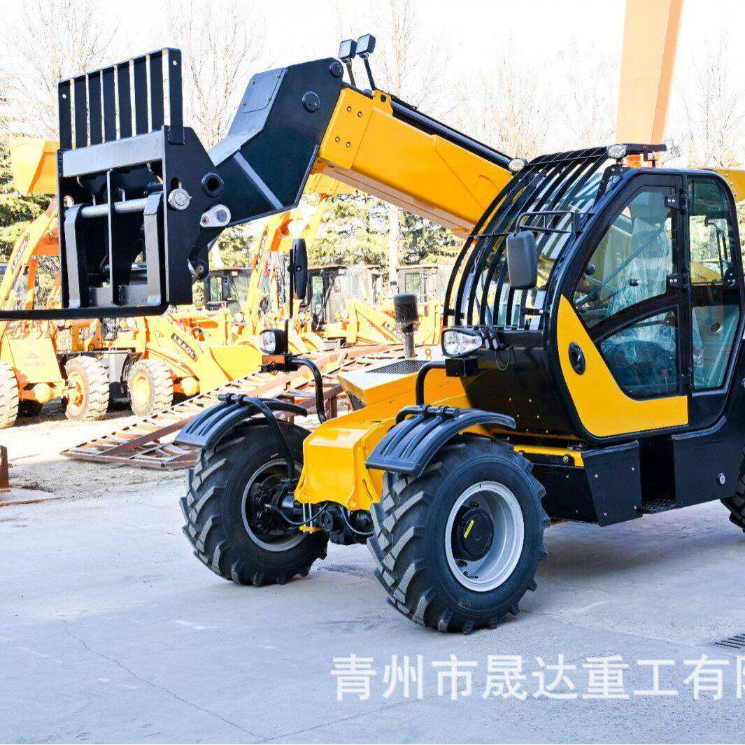 跨境伸缩臂叉装机货物运输可伸缩叉装车空搬运多功能伸缩叉车