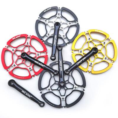 mi.xim五孔花瓣45T-47T-53T-56T牙盘折叠车小轮车公路车单盘复古