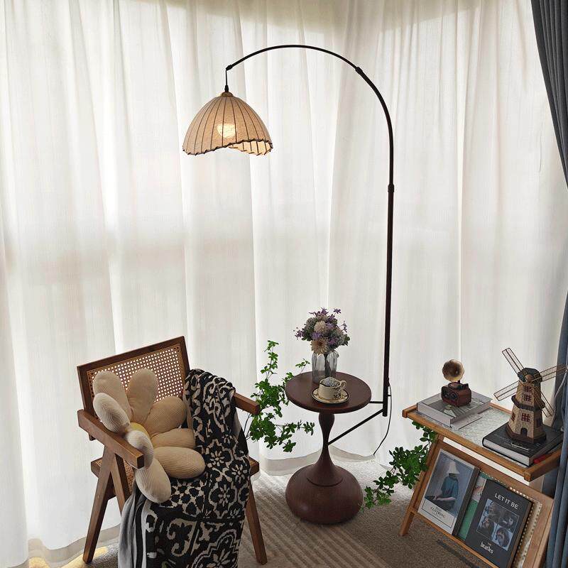 式复古法客厅钓灯鱼落地简约现代中围古风沙发684边置物架一体氛