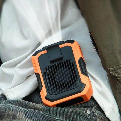 Outdoor Waist Mounted Fan Portable Power Bank Flashlight