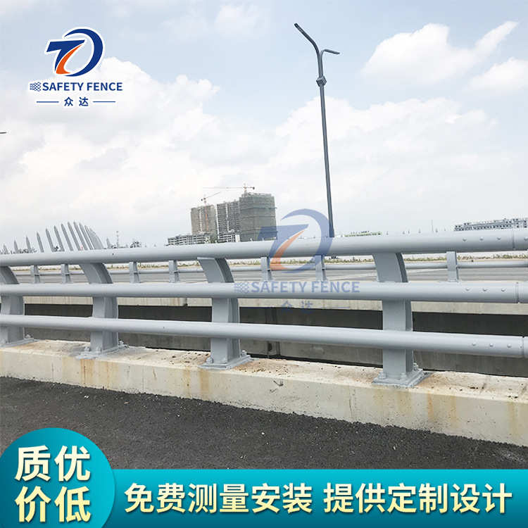 桥梁304不锈钢栏杆 河道两侧防撞安全防护护栏 河岸镀锌管护栏
