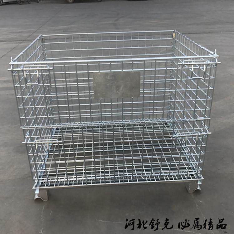 仓储笼 源头厂家河北舒克直供折叠可移动快递分拣铁框 仓储笼