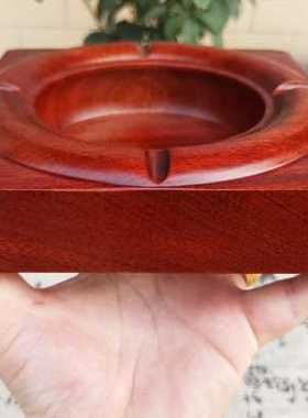 GJU8花梨木实木家用中式大号烟灰缸红木潮流烟缸木质公办室商务礼