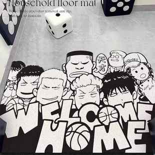 经典 灌篮高手丝圈入户地垫樱木花道玄关脚垫刮泥蹭土防滑门垫耐脏