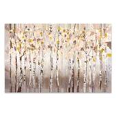 盈金箔沙发客厅风景画墙油画半壁画简约手绘背景浩装 饰画现代