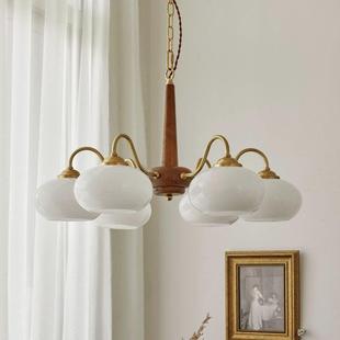 美式 复古全铜灯主卧室餐厅书房vie灯具 中古客厅吊灯法式