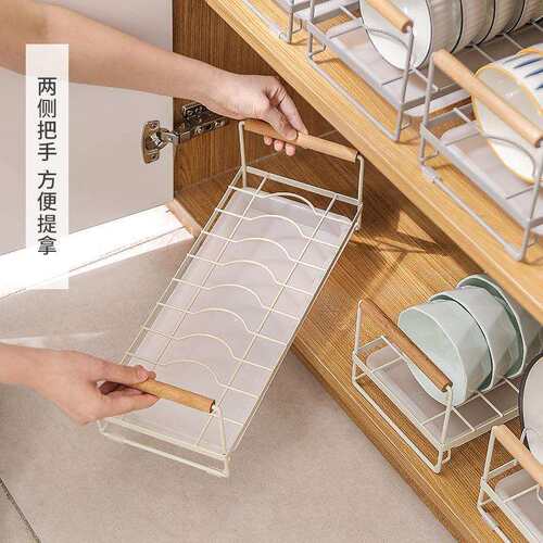 碗碟收纳架厨房收纳置物架子免打孔沥水碗盘架家用台面碗筷炯搭JD