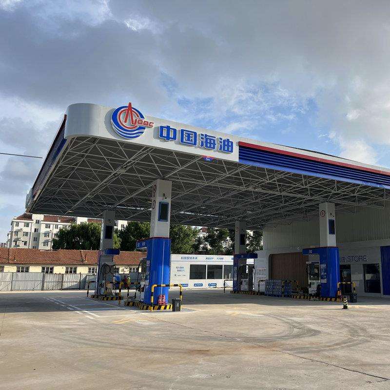 厂家直销 中国海油加油站罩棚檐面发光灯箱 标识标牌檐口装修标识