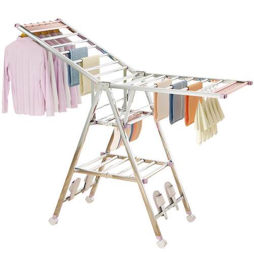 clothes drying rack folding laundry garment dryer hanger