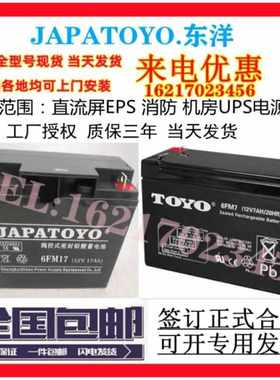 JAPATOYO东洋蓄电池6GFM24/12v7a17a18a20a24a38a40a65a100a120ah