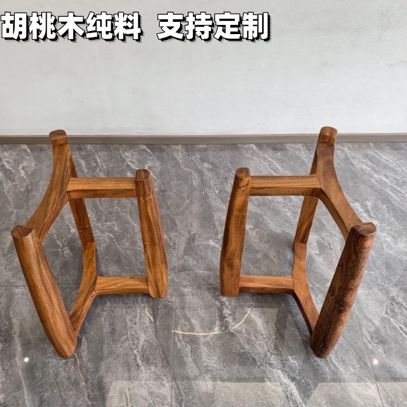 实木支架桌腿定制茶几餐桌书桌电脑办公桌脚支撑架木头桌子架子