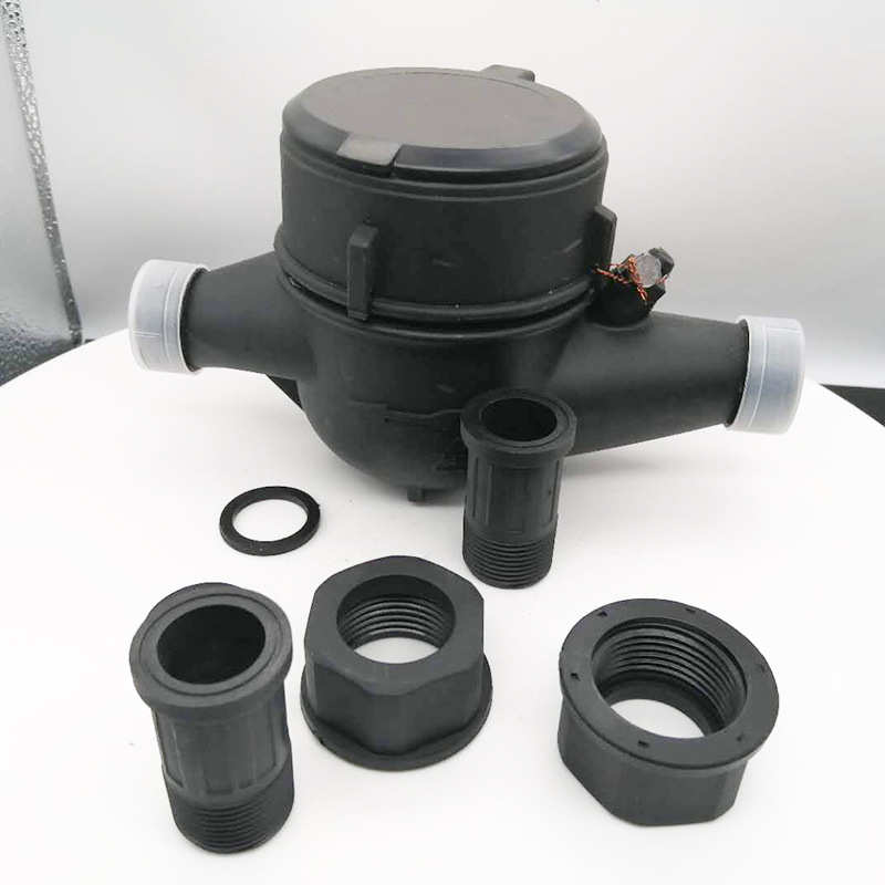 厂家供应R160东南亚黑色尼龙塑料旋翼多流干式智能机械防冻水表