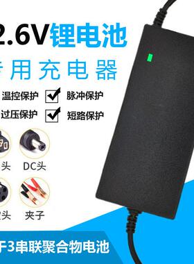 12V锂电池All充电器12.6V10A5A三元智能聚合物18650组快充通用
