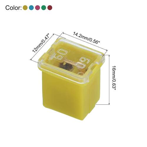 跨境 60pcs 盒装 短款盒状保险丝（20A 30A 40A 50A 60A）