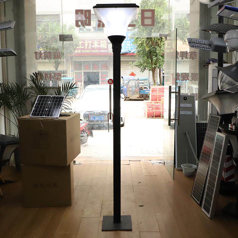 庭院灯户外3米led小区别墅路灯双头复古中式灯笼太阳能庭院灯