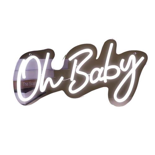 LED霓虹灯ohbaby发光字ps底板聚会节庆氛围字母灯酒吧装饰造型灯