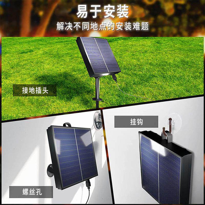 新款太阳能S14灯串户外庭院装饰露营灯RGB圣诞幻彩球泡灯串