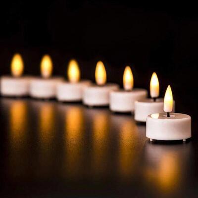 12Pcs Flashing LED Candle Battery Powered Fake Tea Light Fla