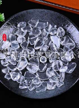 天然阿塞白水晶碎石片摆件透白晶碎料边角料厂家Quartz淘矿石
