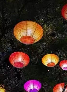 西安网红灯笼渐变色灯笼圆灯笼景区街道防水防晒异形led节日装饰
