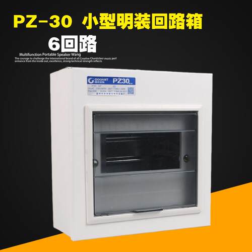 6路配电箱家用明装空气开关盒PZ30小型六回路强电电源控制配电箱
