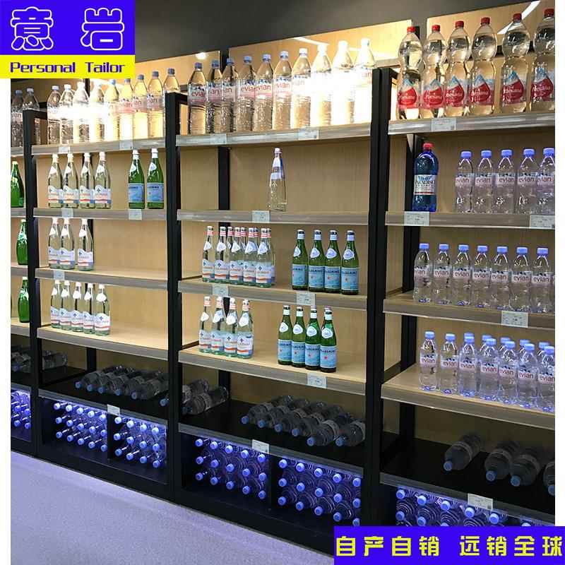 商店店小卖部货架超市货架698钢钢木书木货架家用置物架便利店设