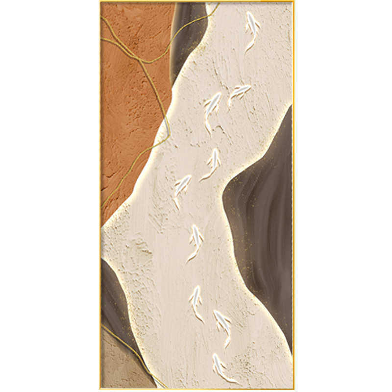 九鱼图入户正对门玄关装饰画过道走廊背景墙挂画轻奢风高级感壁画,家居饰品,现代装饰画,淘宝优惠券,粉丝福利购,淘宝优惠卷