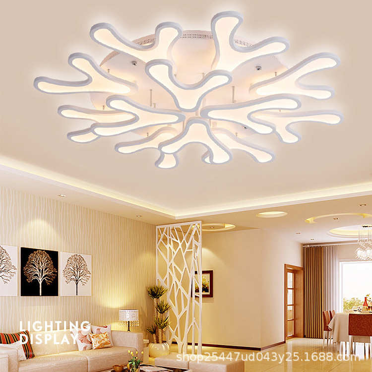 新款珊瑚型客厅灯LED后现代风格鹿角时尚大气卧室餐厅吸顶灯批发