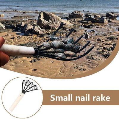 Gardening Rake 5-Tine Steel Clamming Claws Manual