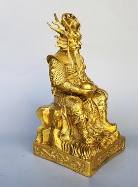 家居铜龙王爷像东海龙王铜像家用客厅工艺品装饰品