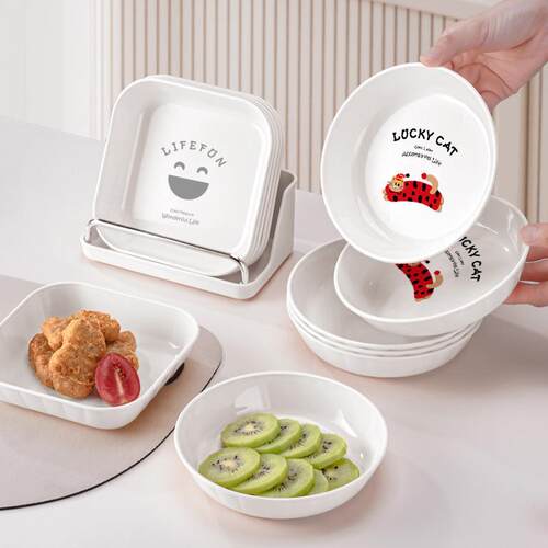 塑可碟爱碟子果盘盘干子家用吐骨餐桌OSS垃圾盘桌面小盘料子零食