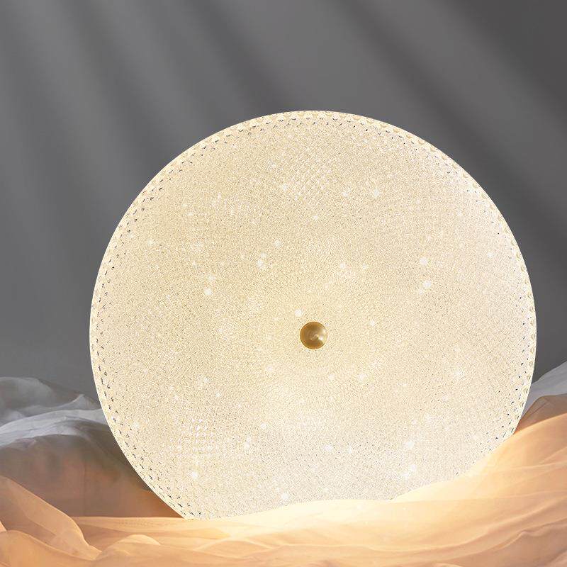 全铜吸顶灯主卧室现代极简约高端级感圆形房间led卧室灯具玄关灯