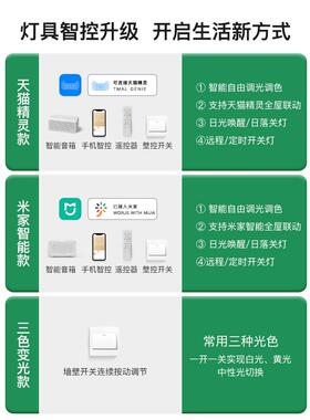 吸卧室主灯极简现代简约组支合灯具全白62780圆灯音鹅卵石顶灯持