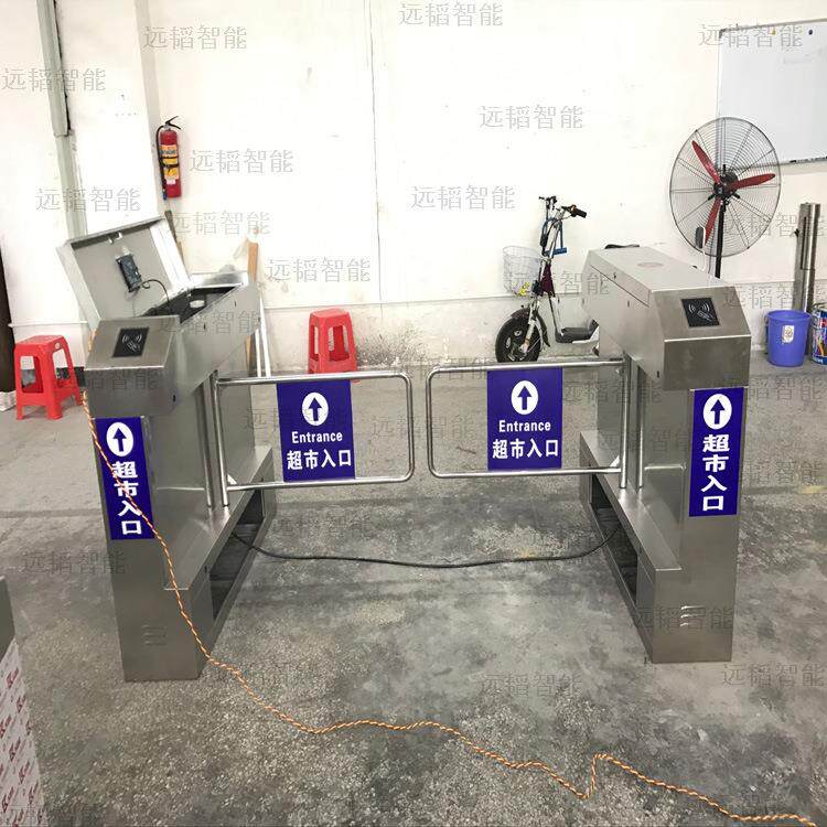 桥式超市感应摆闸门/单向出入口速通摆闸门/社区过道单车行人闸机