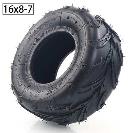 ATV卡丁车沙滩车配件16*8-7寸真空轮胎16x8-7四轮车火焰花轮胎