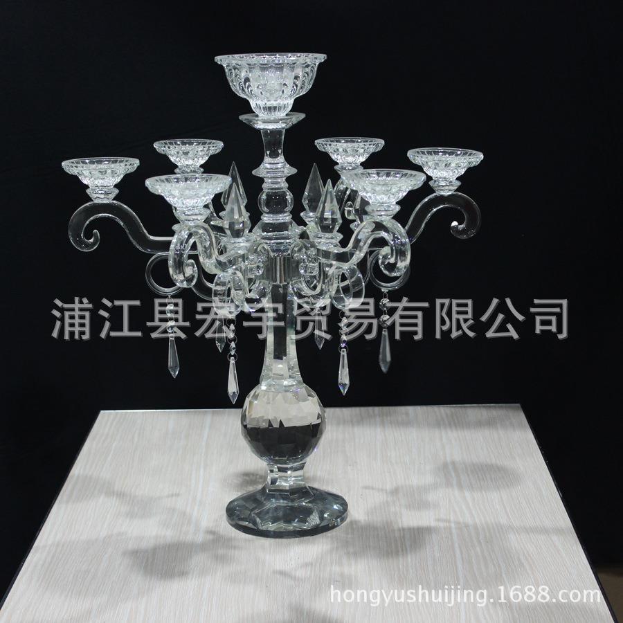 热卖欧式婚庆水晶烛台 蜡烛杯浪漫烛光晚餐KTV酒店软装烛台摆件