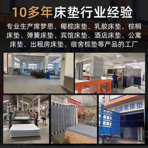 酒床VID垫护脊椰棕垫硬垫出租店床房环保E棕垫民宿榻榻米薄床垫