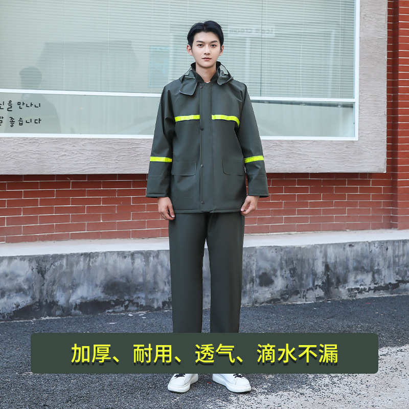 商丘雨衣 透气耐磨耐刮户外成人专用工地防暴雨 雨衣雨裤套装全身