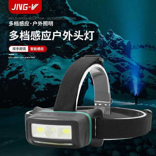 LED感应头戴式头灯COB高亮多光源工作灯 PI65级防水 厂家供应